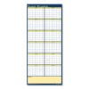 Recycled Reversible Yearly Wall Planner, 60 x 26, White/Blue/Yellow Sheets, 12-Month (Jan to Dec): 20232