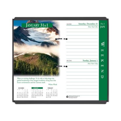 Earthscapes Desk Calendar Refill, Nature Photography, 3.5 x 6, White/Multicolor Sheets, 20231
