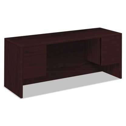 10500 Series Kneespace Credenza With 3/4-Height Pedestals, 72w x 24d, Mahogany1
