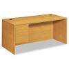 10500 Series "L" Workstation Single Pedestal Desk, 66" x 30" x 29.5", Harvest1