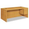 10500 Series "L" Workstation Right Pedestal Desk with 3/4 Height Pedestal, 72" x 36" x 29.5", Harvest1