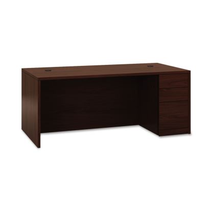 10500 Series "L" Workstation Right Pedestal Desk with Full-Height Pedestal, 72" x 36" x 29.5", Mahogany1