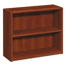 10700 Series Wood Bookcase, Two Shelf, 36w x 13 1/8d x 29 5/8h, Cognac1
