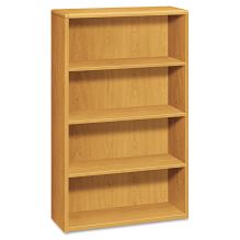 10700 Series Wood Bookcase, Four Shelf, 36w x 13 1/8d x 57 1/8h, Harvest1