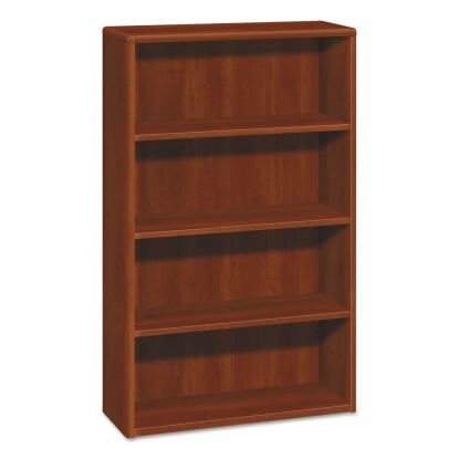 10700 Series Wood Bookcase, Four-Shelf, 36w x 13.13d x 57.13h, Cognac1