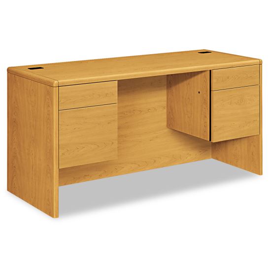 10700 Kneespace Credenza, 3/4 Height Pedestals, 60w x 24d x 29.5h, Harvest1