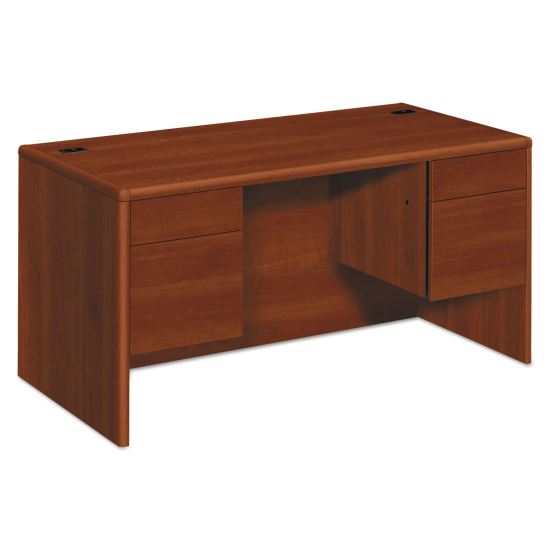 10700 Series Double Pedestal Desk with Three-Quarter Height Pedestals, 60" x 30" x 29.5", Cognac1