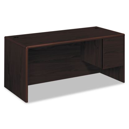 10700 Series "L" Workstation Desk with Three-Quarter Height Pedestal on Right, 66" x 30" x 29.5", Mahogany1