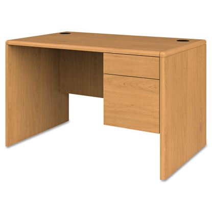 10700 Series Single Pedestal Desk with Three-Quarter Height Right Pedestal, 48" x 30" x 29.5", Harvest1