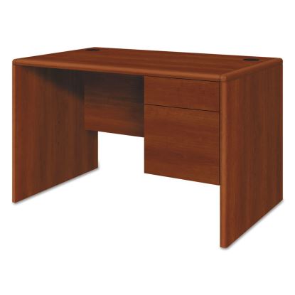 10700 Series Single Pedestal Desk with Three-Quarter Height Right Pedestal, 48" x 30" x 29.5", Cognac1