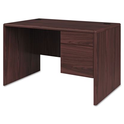 10700 Series Single Pedestal Desk with Three-Quarter Height Right Pedestal, 48" x 30" x 29.5", Mahogany1