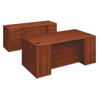 10700 Series Double Pedestal Desk with Full-Height Pedestals, 72" x 36" x 29.5", Cognac1