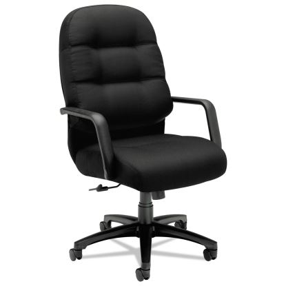 Pillow-Soft 2090 Series Executive High-Back Swivel/Tilt Chair, Supports Up to 300 lb, 17" to 21" Seat Height, Black1
