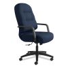 Pillow-Soft 2090 Series Executive High-Back Swivel/Tilt Chair, Supports Up to 300 lb, Navy Seat/Back, Black Base2