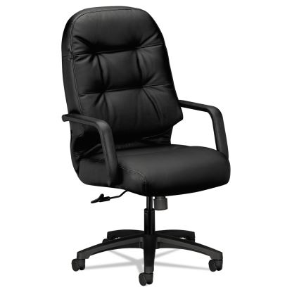 Pillow-Soft 2090 Series Executive High-Back Swivel/Tilt Chair, Supports Up to 300 lb, 16.75" to 21.25" Seat Height, Black1
