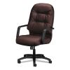 Pillow-Soft 2090 Series Executive High-Back Swivel/Tilt Chair, Supports 300 lb, 16.75" to 21.25" Seat, Burgundy, Black Base2