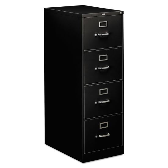 310 Series Vertical File, 4 Legal-Size File Drawers, Black, 18.25" x 26.5" x 52"1