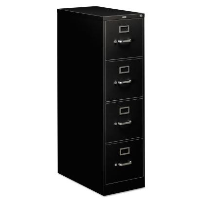 310 Series Vertical File, 4 Letter-Size File Drawers, Black, 15" x 26.5" x 52"1