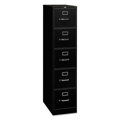 310 Series Vertical File, 5 Letter-Size File Drawers, Black, 15" x 26.5" x 60"1