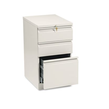 Brigade Mobile Pedestal with Pencil Tray Insert, Left or Right, 3-Drawers: Box/Box/File, Letter, Putty, 15" x 19.88" x 28"1