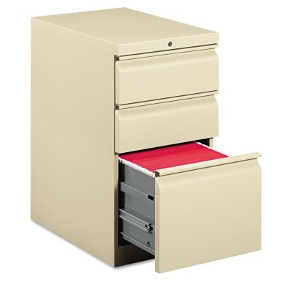 Brigade Mobile Pedestal with Pencil Tray Insert Left/Right, 3-Drawers: Box/Box/File, Letter, Putty, 15" x 22.88" x 28"1