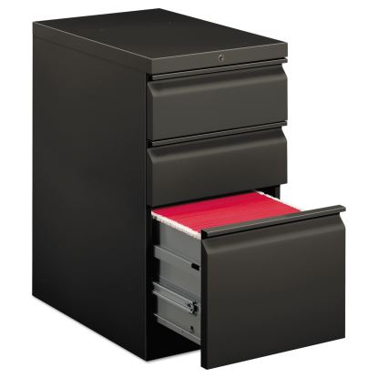 Brigade Mobile Pedestal with Pencil Tray Insert, Left/Right, 3-Drawers: Box/Box/File, Letter, Charcoal, 15" x 22.88" x 28"1