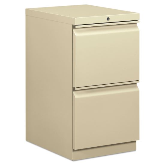 Brigade Mobile Pedestal, Left or Right, 2 Letter-Size File Drawers, Putty, 15" x 19.88" x 28"1