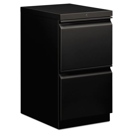 Brigade Mobile Pedestal, Left or Right, 2 Letter-Size File Drawers, Black, 15" x 19.88" x 28"1