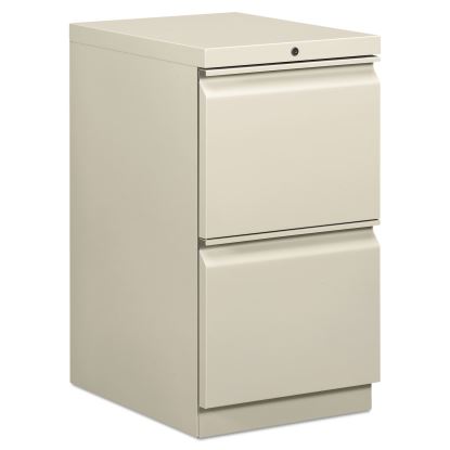 Brigade Mobile Pedestal, Left or Right, 2 Letter-Size File Drawers, Light Gray, 15" x 19.88" x 28"1