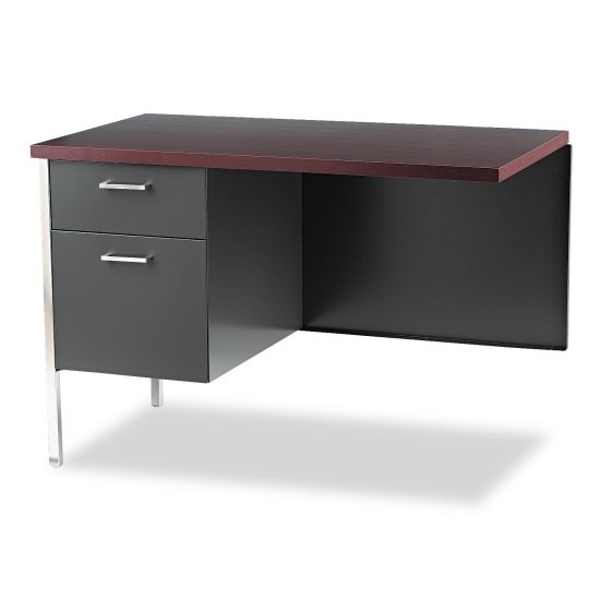 34000 Series "L" Workstation Return, Left, 42w x 24d, Mahogany/Charcoal1