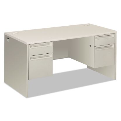 38000 Series Double Pedestal Desk, 60" x 30" x 30", Light Gray/Silver1