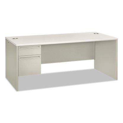 38000 Series Left Pedestal Desk, 72" x 36" x 30", Light Gray/Silver1