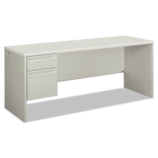 38000 Series Single Pedestal Credenza, 72w x 24d x 29.5h, Left, Silver/Gray1