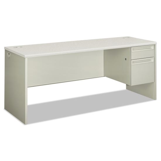 38000 Series Single Pedestal Credenza, 72w x 24d x 29.5h, Right, Silver/Gray1