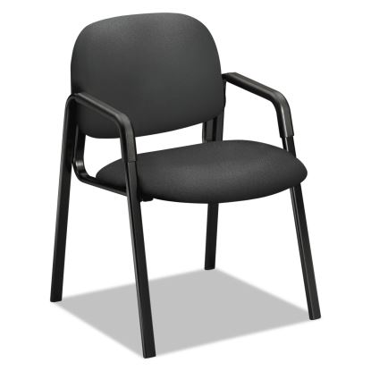 Solutions Seating 4000 Series Leg Base Guest Chair, 23.5" x 24.5" x 32", Iron Ore Seat/Back, Black Base1