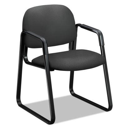 Solutions Seating 4000 Series Sled Base Guest Chair, 23.5" x 26" x 33", Iron Ore Seat/Back, Black Base1