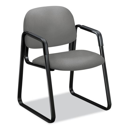 Solutions Seating 4000 Series Sled Base Guest Chair, 23.5" x 25.5" x 33", Frost Seat/Back, Black Base1