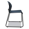 GuestStacker High Density Chairs, Supports Up to 300 lb, Regatta Seat/Back, Black Base, 4/Carton2