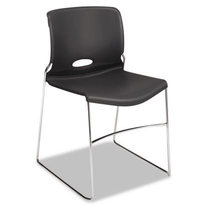 Olson Stacker High Density Chair, Supports Up to 300 lb, Lava Seat/Back, Chrome Base, 4/Carton1