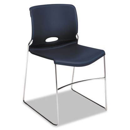 Olson Stacker High Density Chair, Supports Up to 300 lb, Regatta Seat/Back, Chrome Base, 4/Carton1