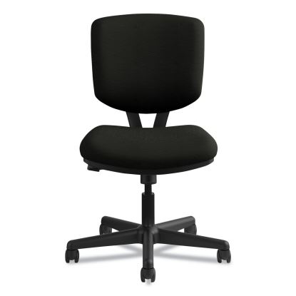 Volt Series Leather Task Chair with Synchro-Tilt, Supports Up to 250 lb, 18" to 22.25" Seat Height, Black1