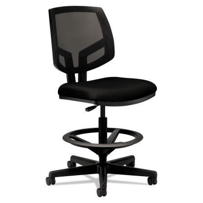 Volt Series Mesh Back Adjustable Task Stool, Supports Up to 275 lb, 22.88" to 32.38" Seat Height, Black1