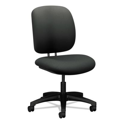 ComforTask Task Swivel Chair, Supports Up to 300 lb, 15" to 20" Seat Height, Iron Ore Seat/Back, Black Base1