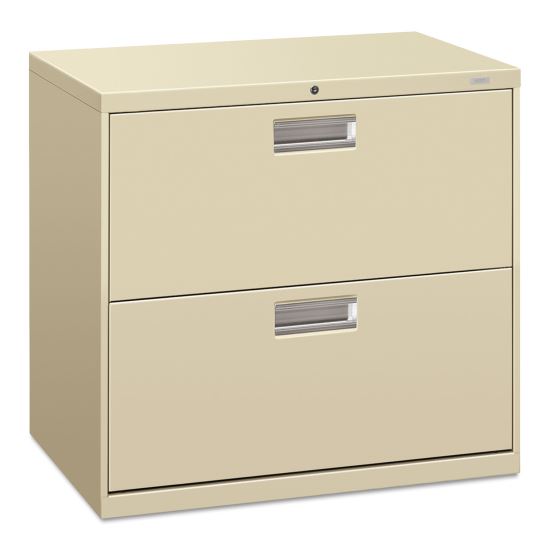 Brigade 600 Series Lateral File, 2 Legal/Letter-Size File Drawers, Putty, 30" x 18" x 28"1