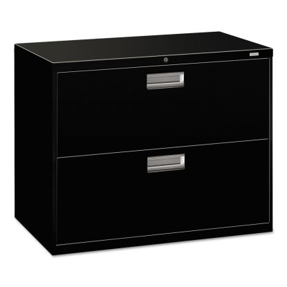 Brigade 600 Series Lateral File, 2 Legal/Letter-Size File Drawers, Black, 36" x 18" x 28"1