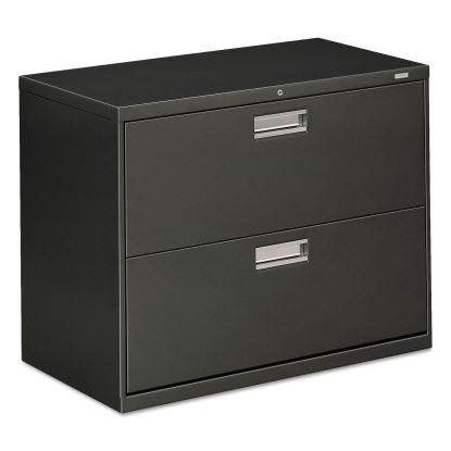 Brigade 600 Series Lateral File, 2 Legal/Letter-Size File Drawers, Charcoal, 36" x 18" x 28"1