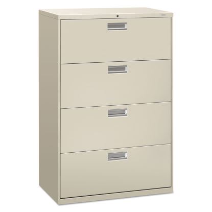 Brigade 600 Series Lateral File, 4 Legal/Letter-Size File Drawers, Light Gray, 36" x 18" x 52.5"1