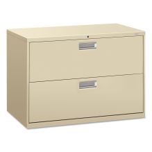 Brigade 600 Series Lateral File, 2 Legal/Letter-Size File Drawers, Putty, 42" x 18" x 28"1