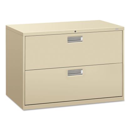 Brigade 600 Series Lateral File, 2 Legal/Letter-Size File Drawers, Putty, 42" x 18" x 28"1