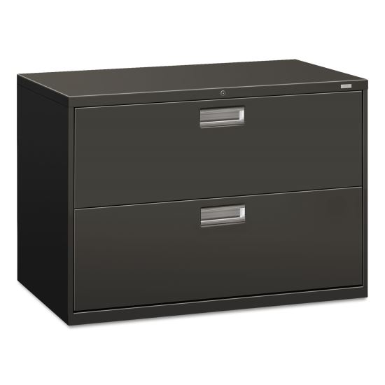 Brigade 600 Series Lateral File, 2 Legal/Letter-Size File Drawers, Charcoal, 42" x 18" x 28"1